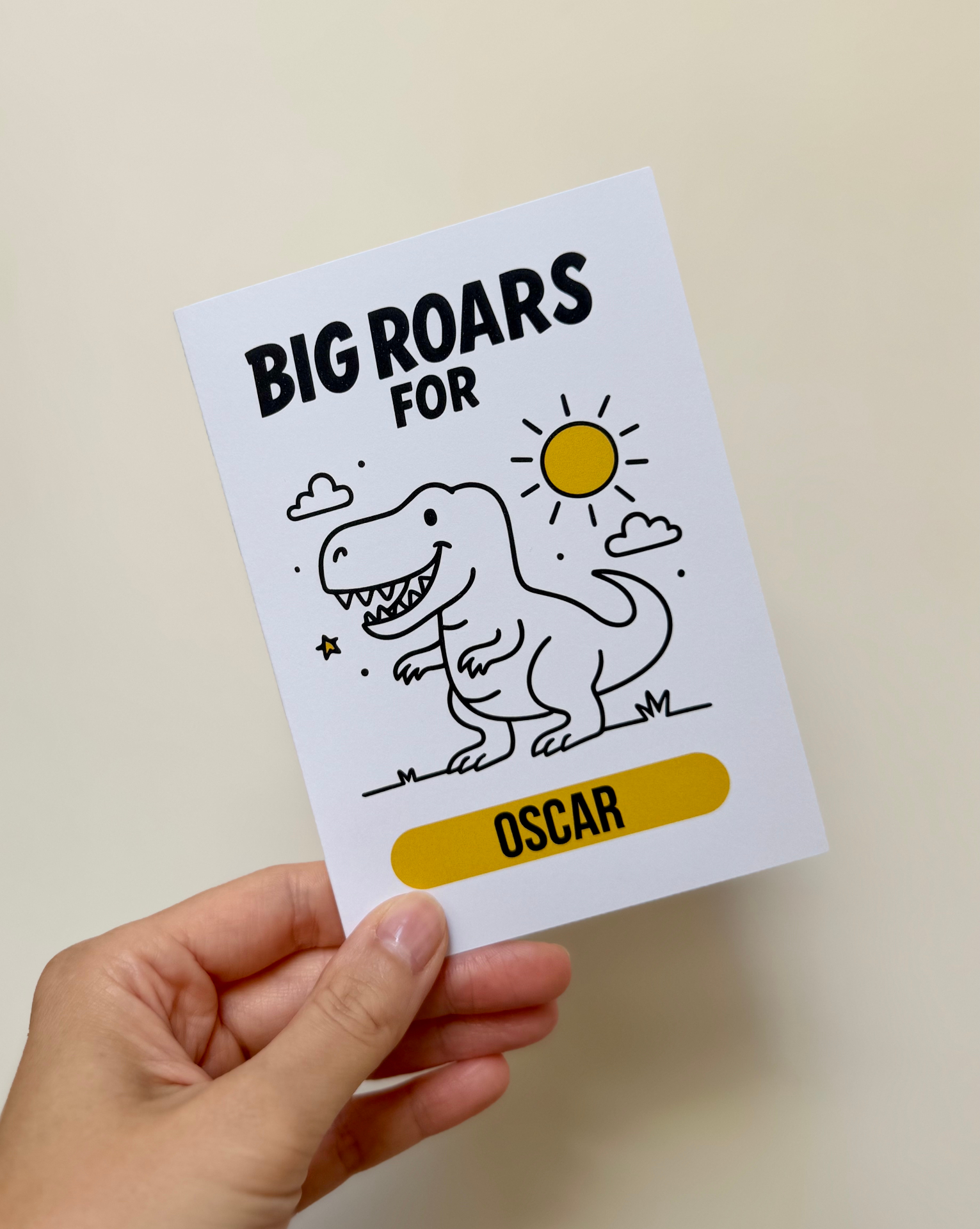 Big Roars — Personalised Dino Card